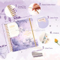 Spiral-Bound Hardcover Daily, Weekly, and Monthly Planner Notebook